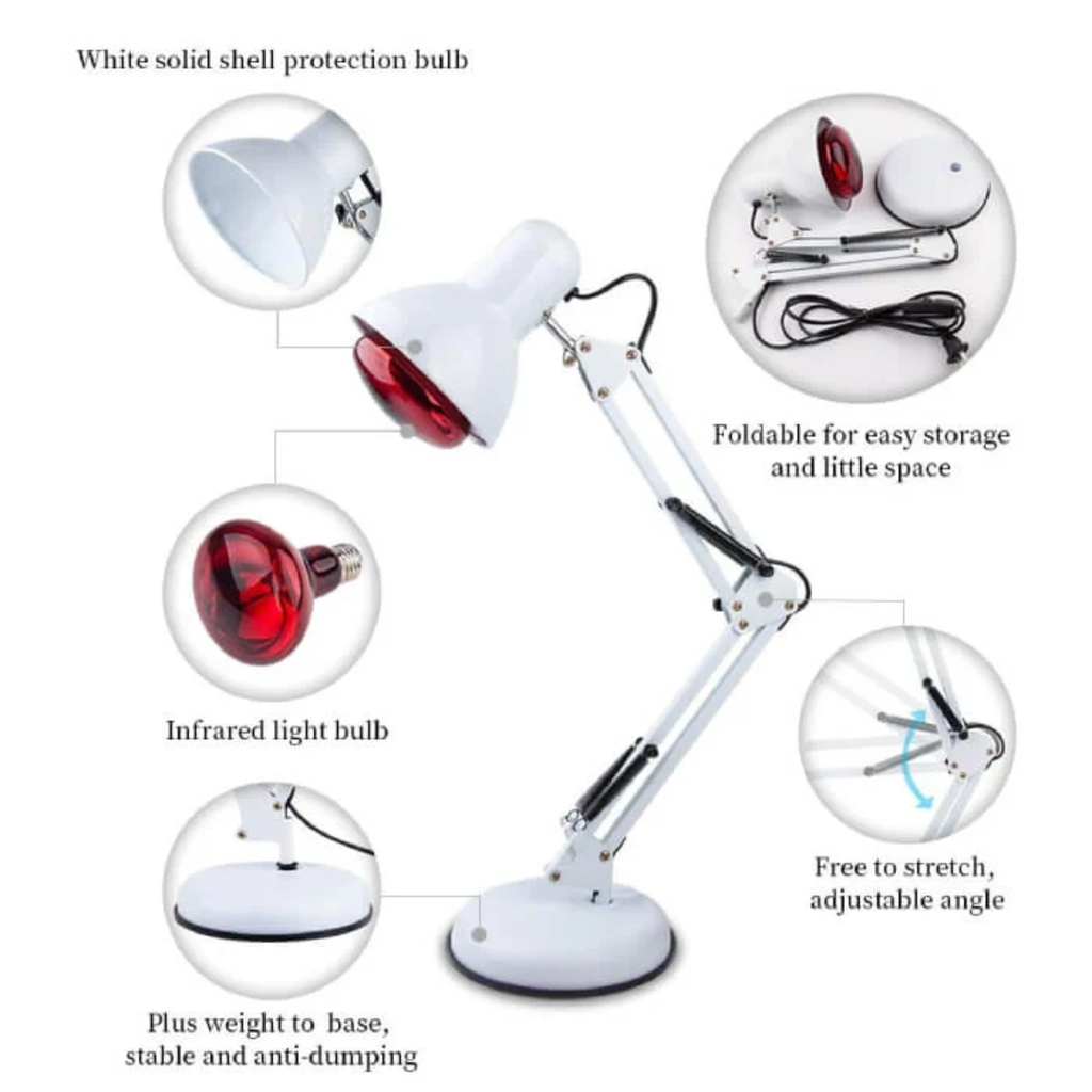 Red Light Therapy Lamp for Skin - Infrared Heating with Tripod Stand by BowLift