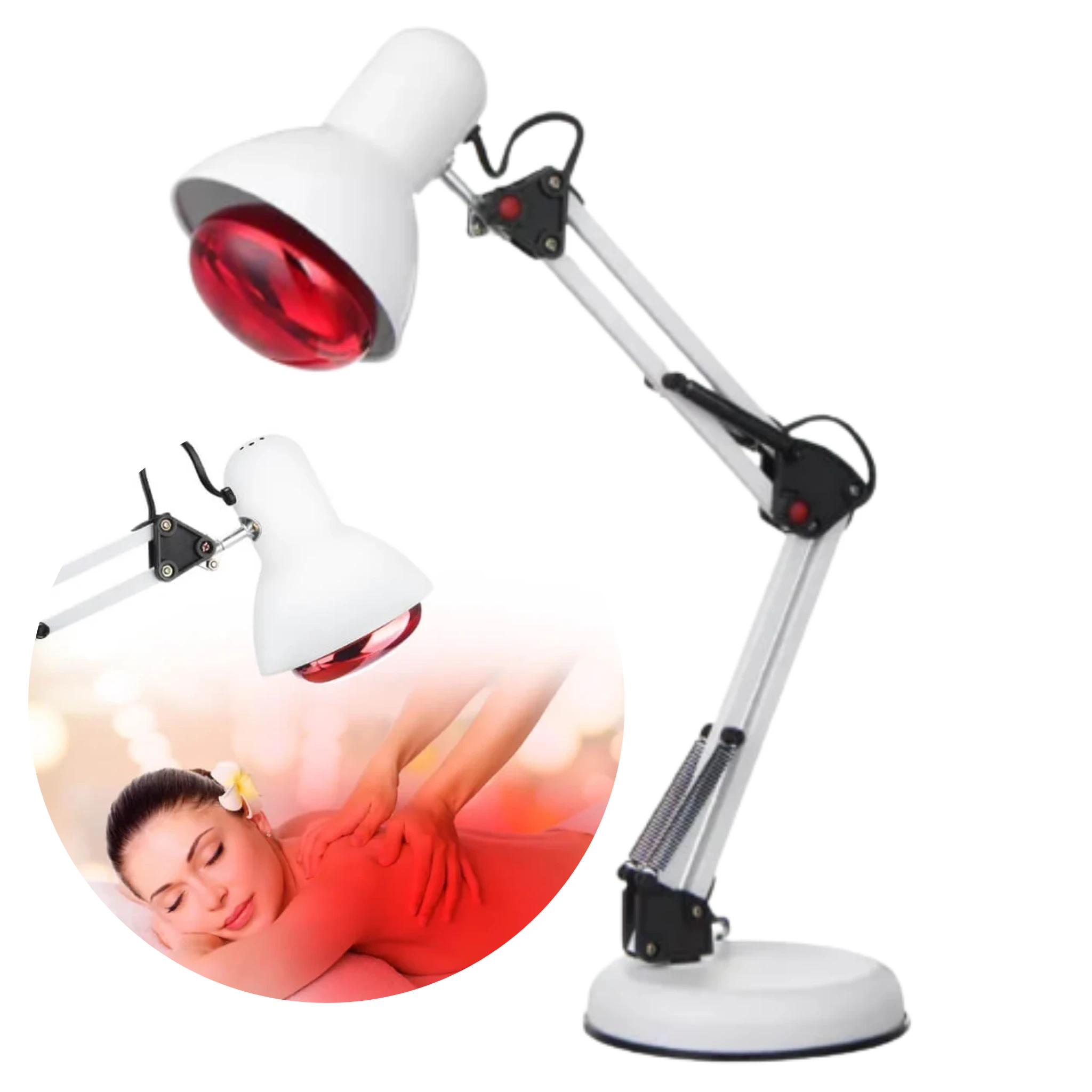 Red Light Therapy Lamp for Skin - Infrared Heating with Tripod Stand by BowLift