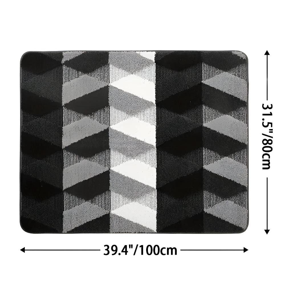 Soft Microfiber Non-Slip Geometric Rug by Casa & Beyond
