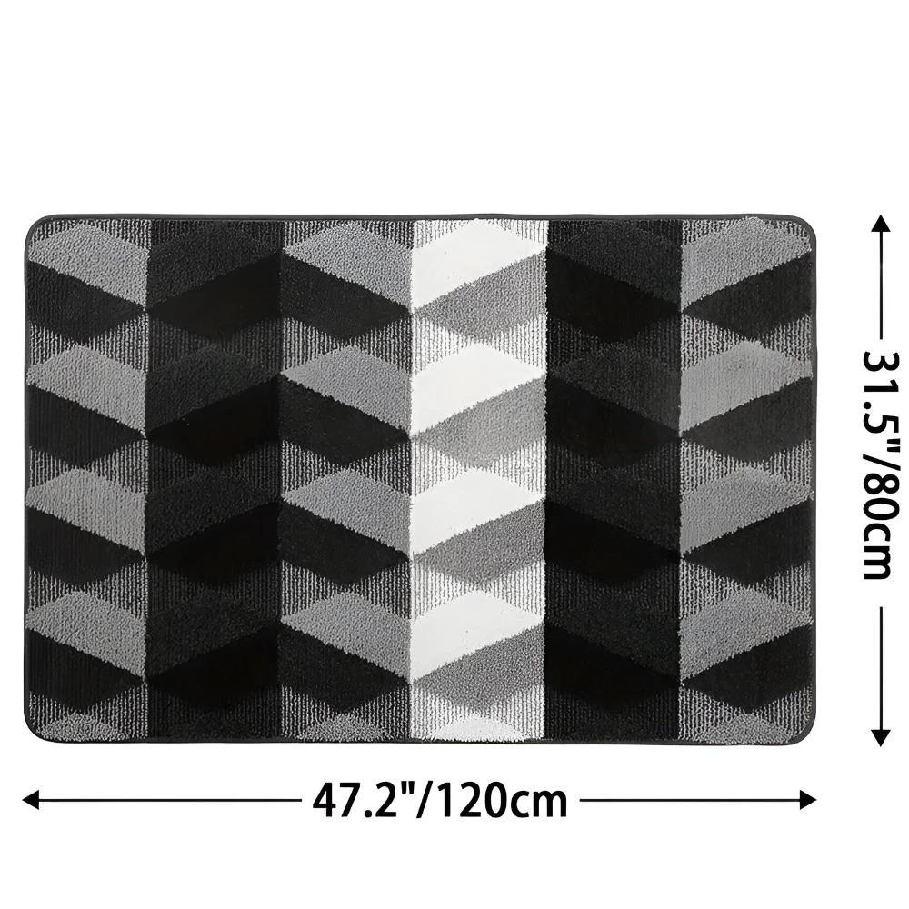 Soft Microfiber Non-Slip Geometric Rug by Casa & Beyond