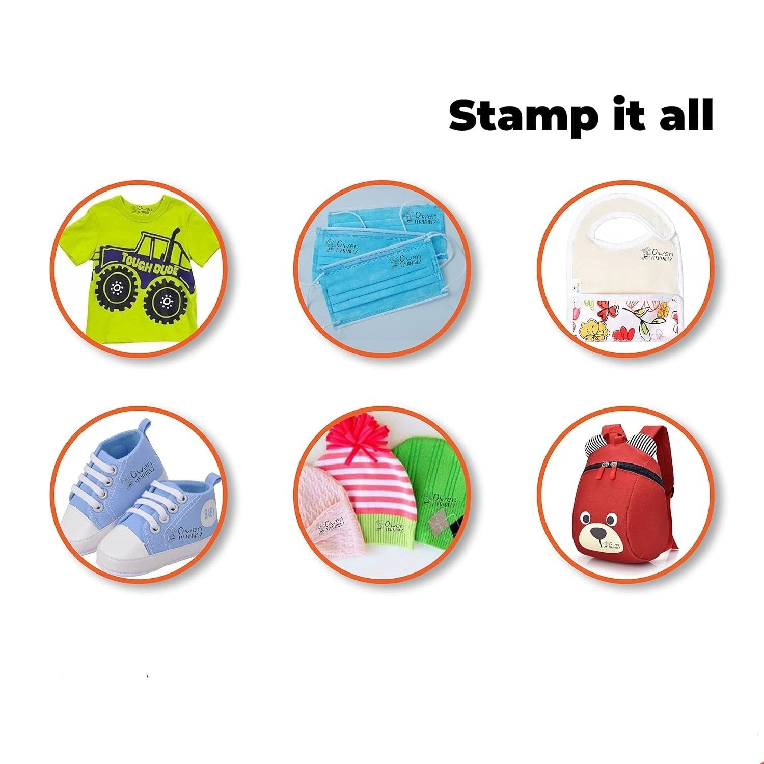 Personalized Name Stamp for Kids Clothes & Other Items Bowlift by Bowlift