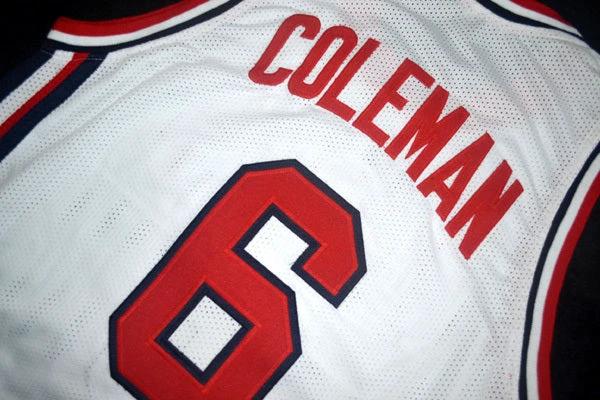Derrick Coleman Jersey #6 Team USA Basketball White by My store basketball
