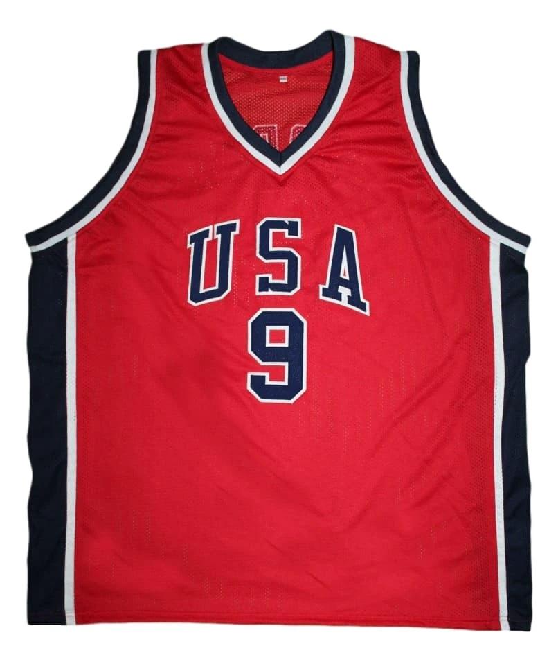 Michael Jordan Jersey #9 Team USA Basketball Red by My store basketball