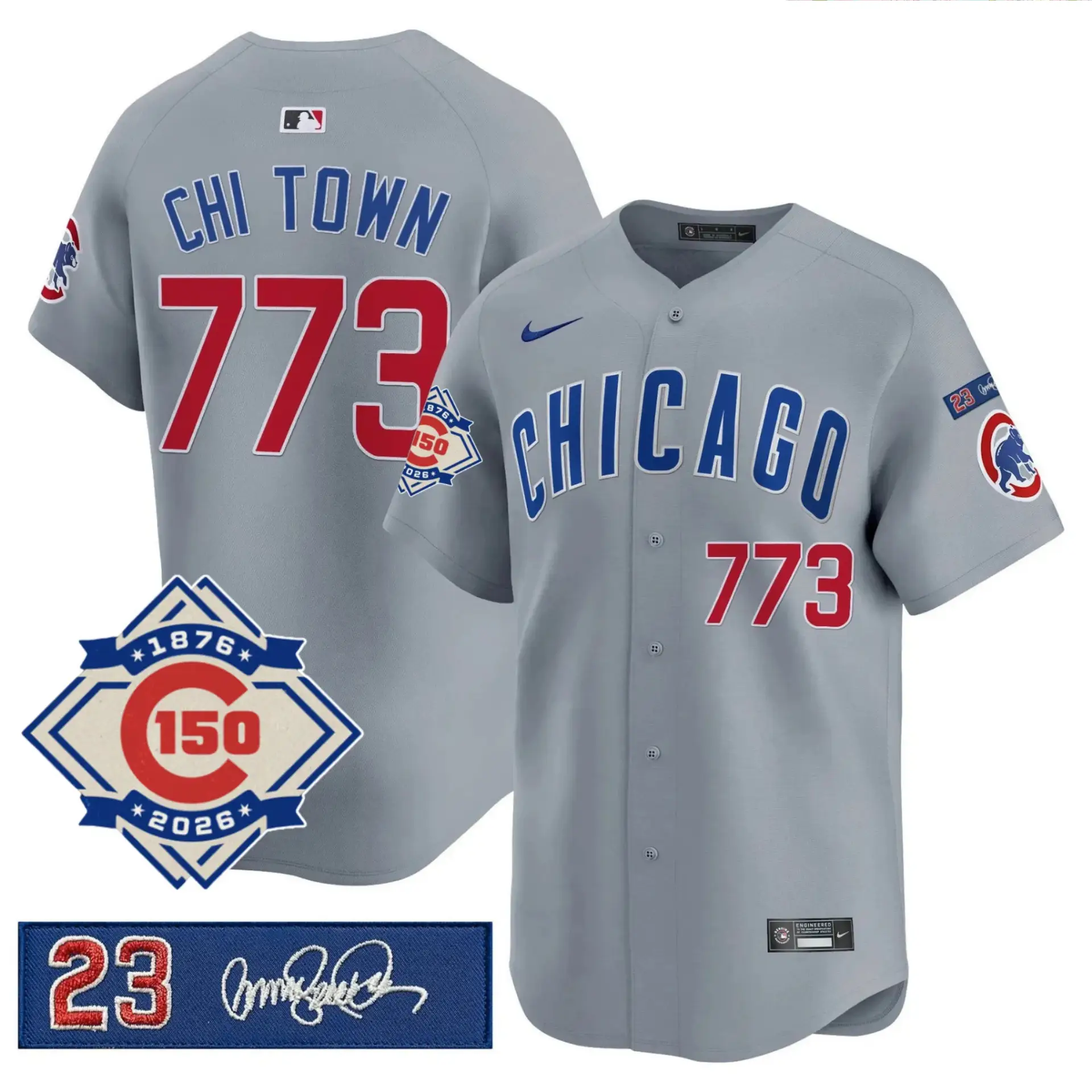 CHC Limited Jersey - 150th Anniversary & 'Ryno' Tribute Patch - All Stitched by Chicago Cubs