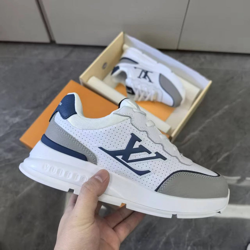 Luxury Lou Paris Classic Trainers Navy Blue White Shoes Sneakers by Air Jordan
