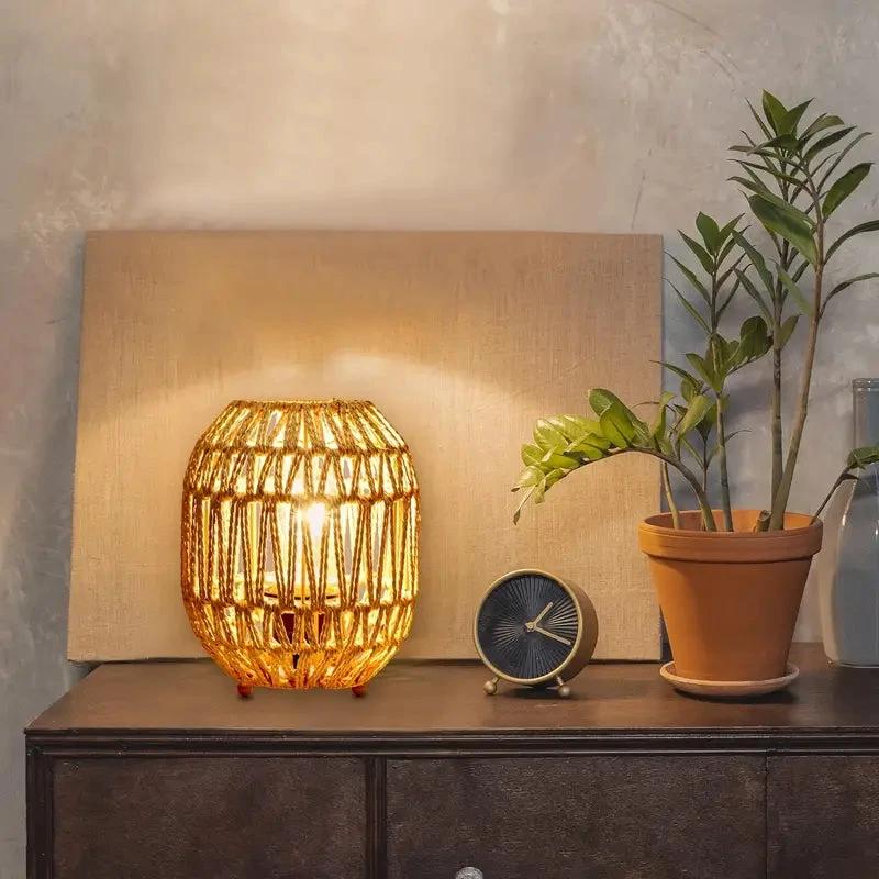 Boho Rattan Lamp Bowlift by Bowlift