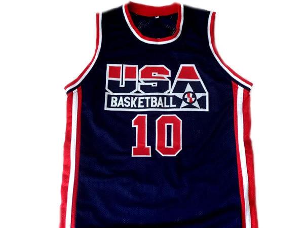 Reggie Miller Jersey #10 Team USA Basketball Navy Blue by My store basketball