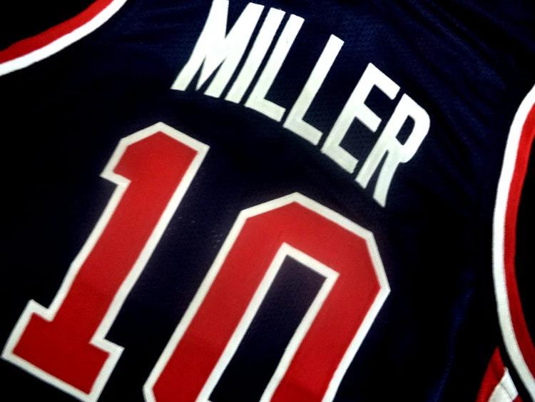 Reggie Miller Jersey #10 Team USA Basketball Navy Blue by My store basketball
