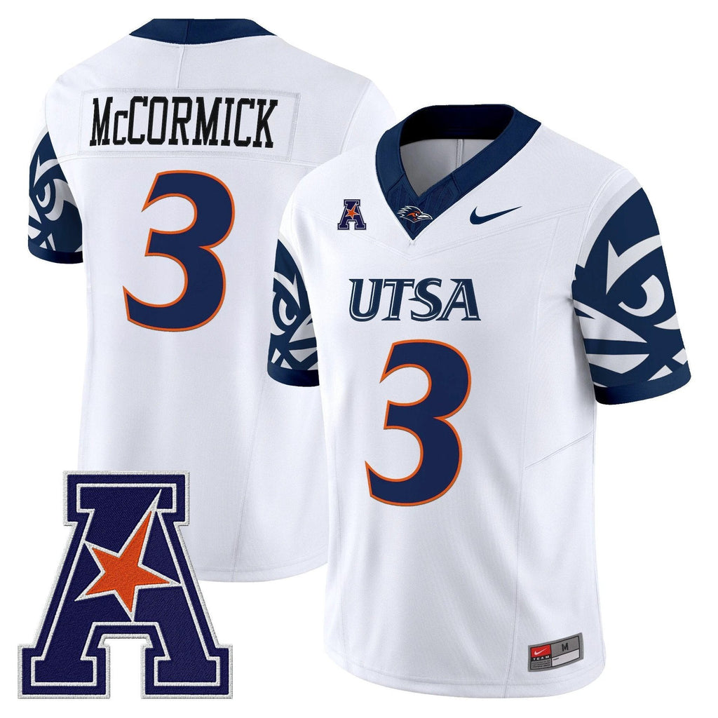 Sincere McCormick Jersey #0 UTSA Roadrunners 2025 Limited V2 Stitched White by My Store NCAA Football Jerseys
