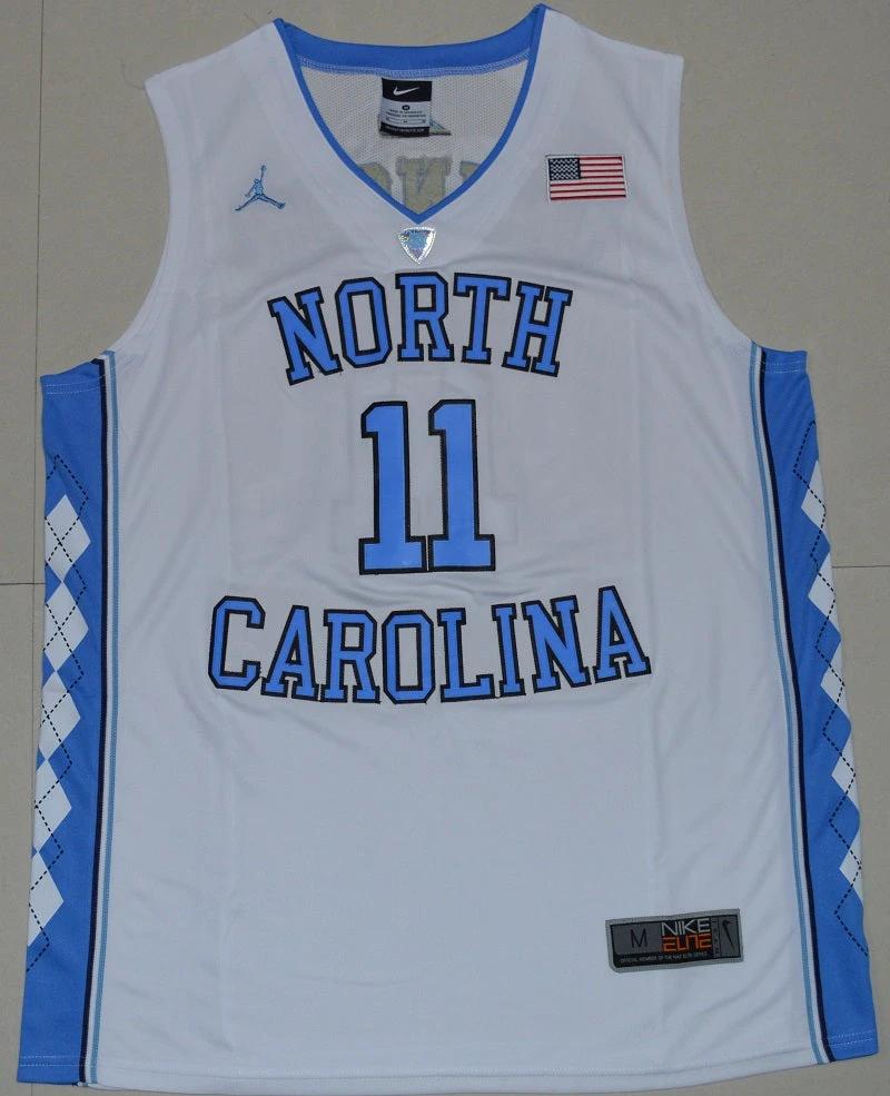 North Carolina Tar Heels #11 Brice Johnson NCAA Basketball Jersey White by My store basketball