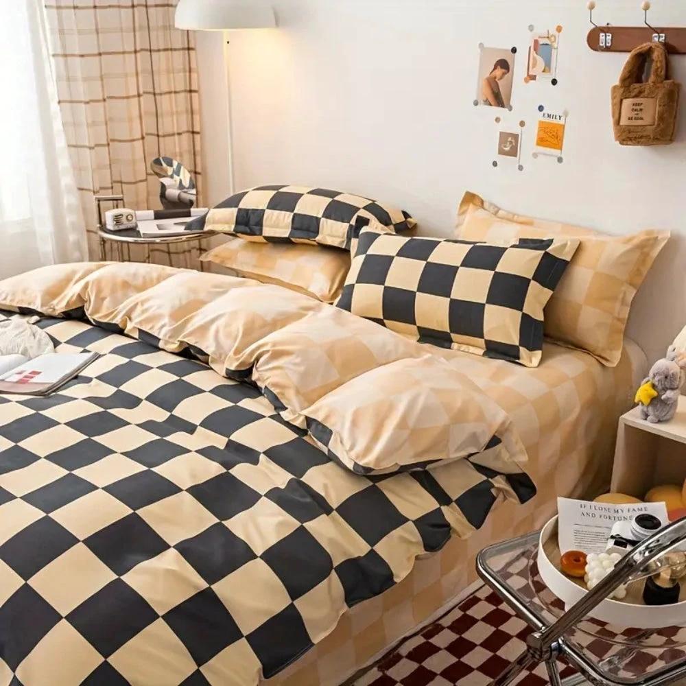 Chateau Checkered Bedding Set | 3pcs Set by Casa & Beyond