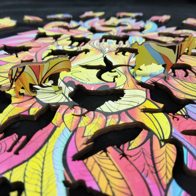 Wooden Lion Puzzle by Bowlift