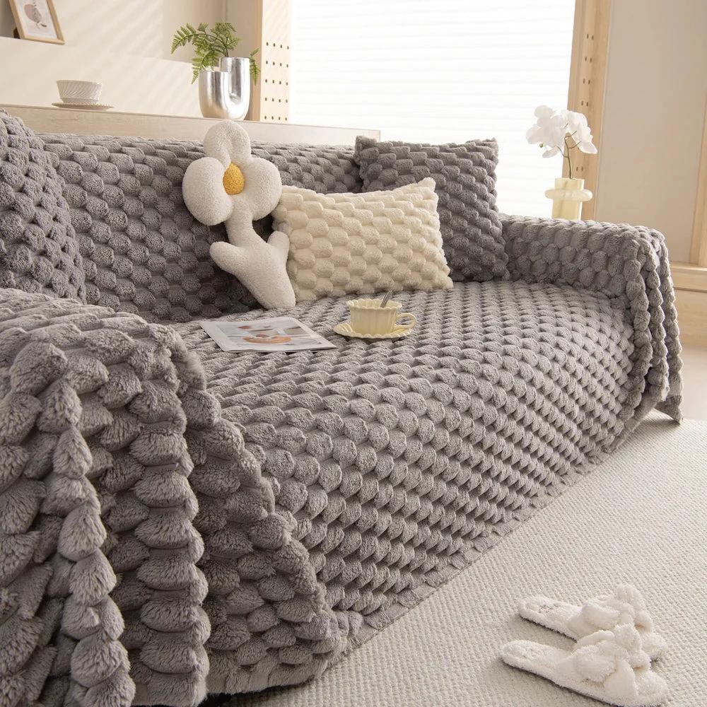 Tufted Rabbit Faux Sofa Cover by Casa & Beyond
