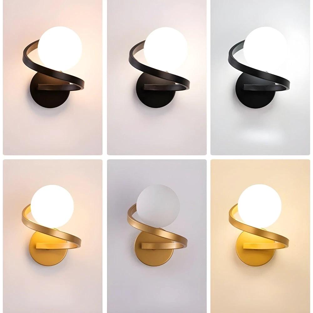 Spiral LED wall light with modern design Bowlift by Bowlift