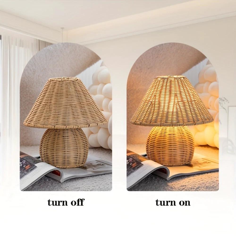 Noya Rattan Table Lamp Home Decor by Casa & Beyond