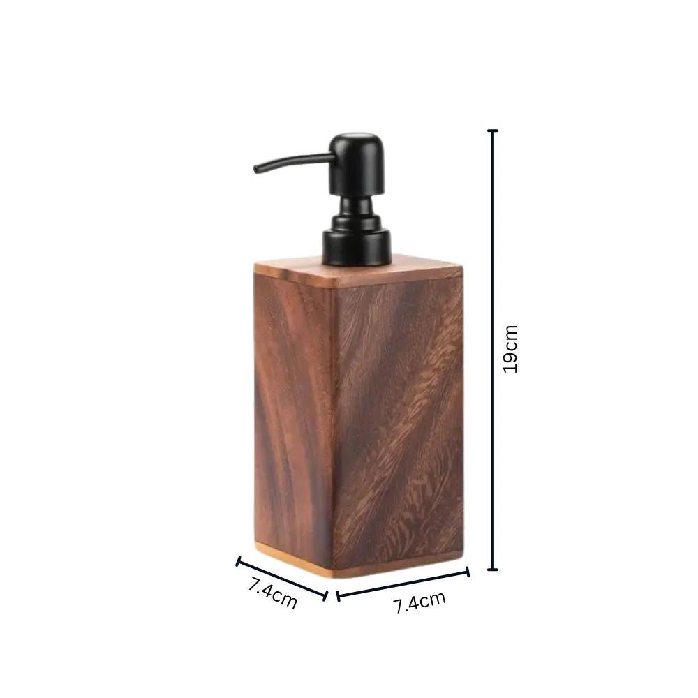 Walnut Aura Lotion & Soap Dispenser by Casa & Beyond
