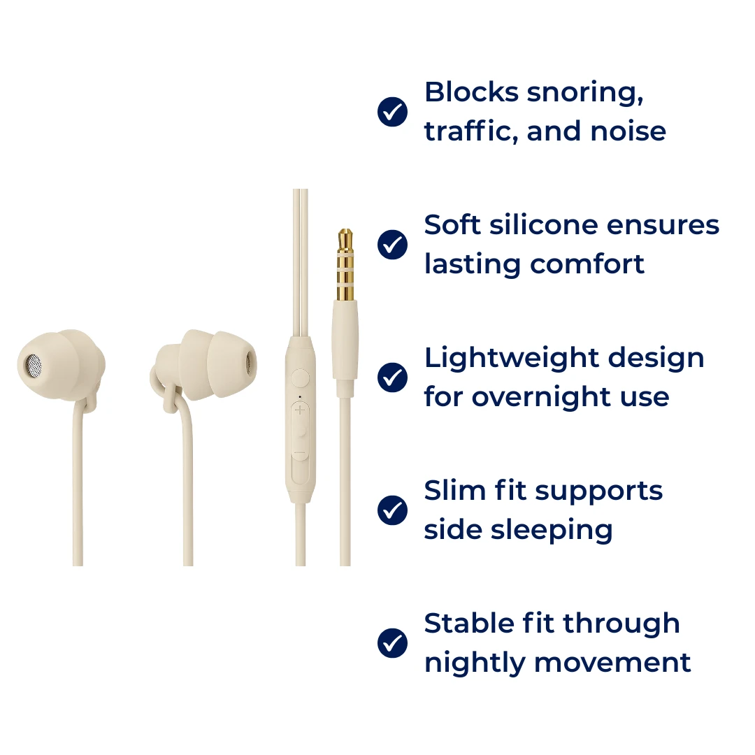 Noise-Cancelling – Ergonomic Silicone – For Side Sleepers – Blocks Snoring & Traffic – All-Night Comfort Bowlift by Bowlift