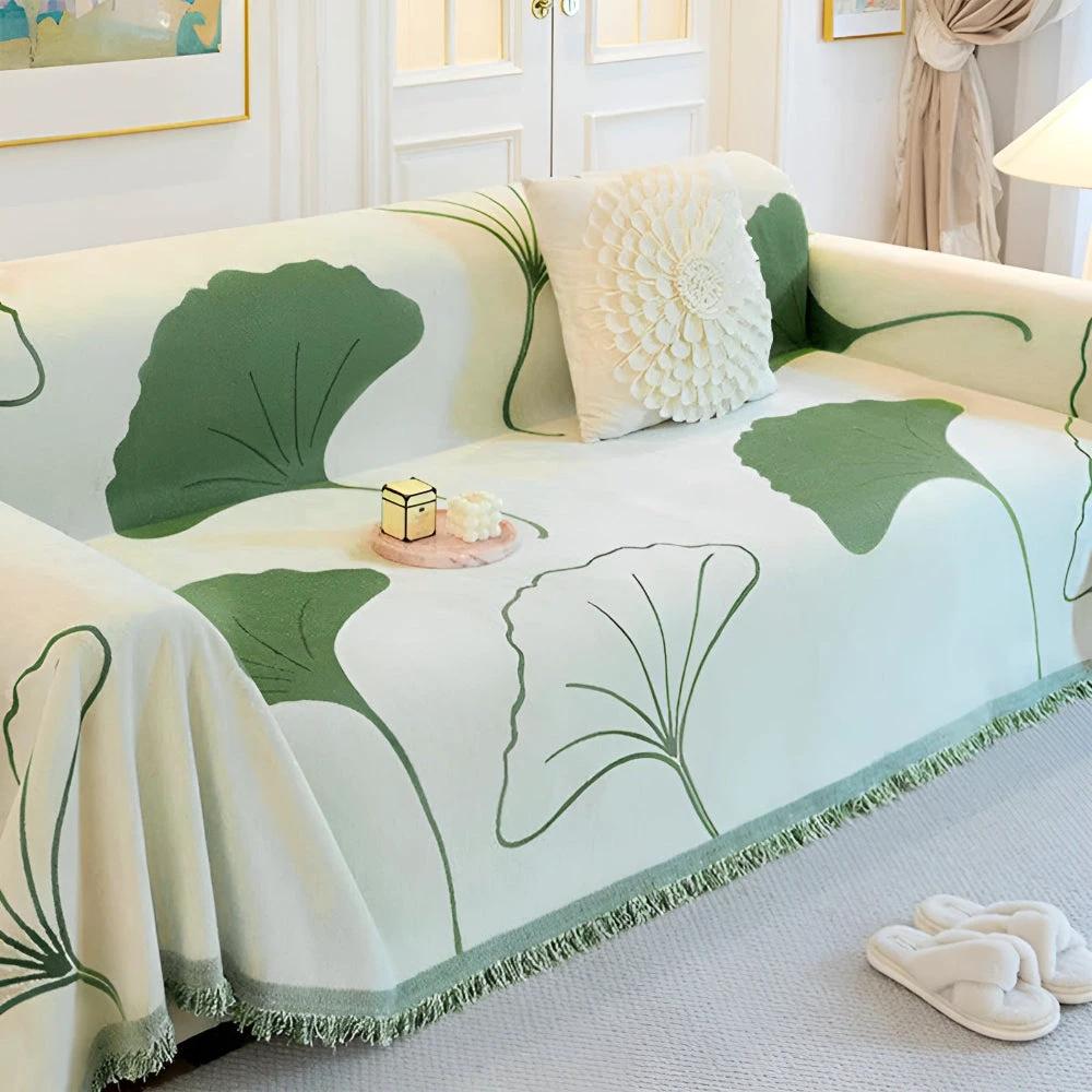 Pastoral Style Ginkgo Leaf Sofa Cover by Casa & Beyond