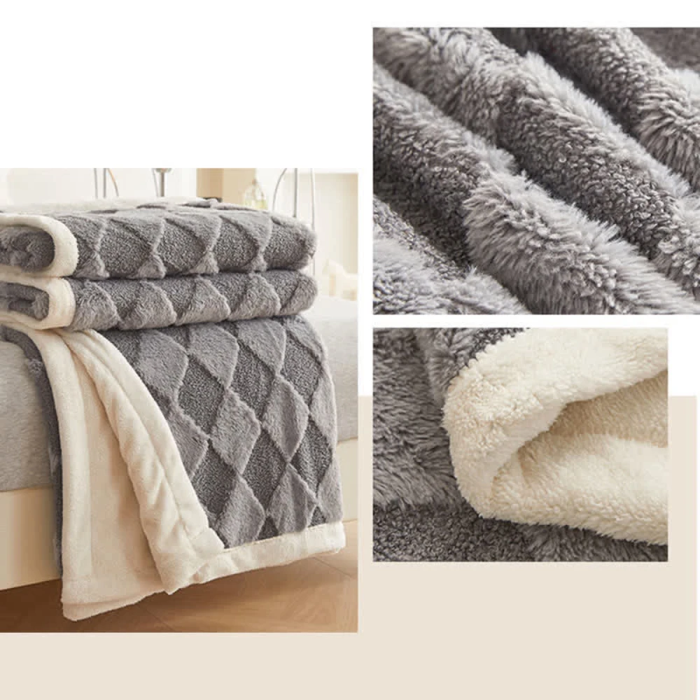 Soft Diamond Pattern Comfort Blanket by Casa & Beyond