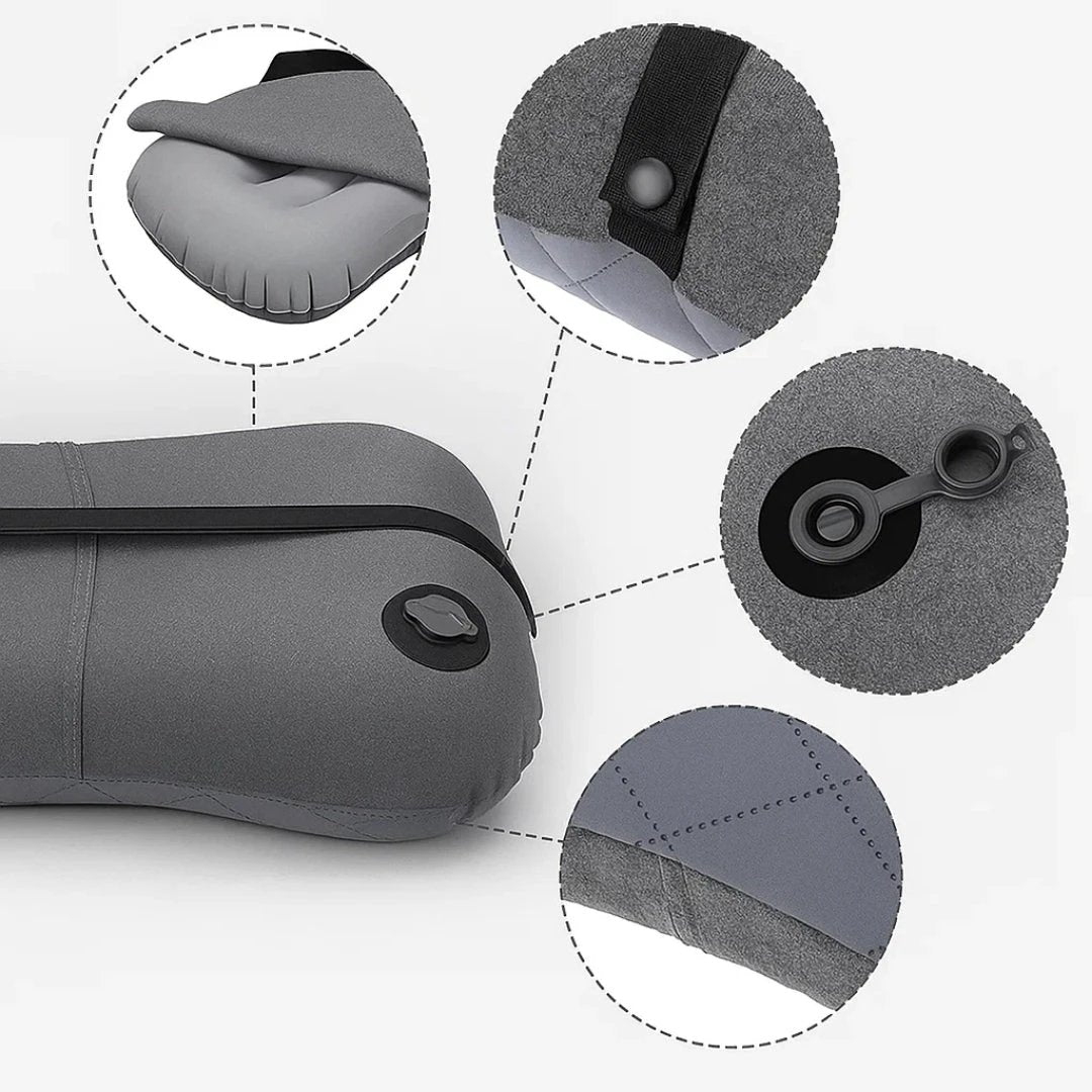 Ergonomic Neck Support – Inflatable & Lightweight – Eases Neck Pain – Compact for Flights & Train Bowlift by Bowlift