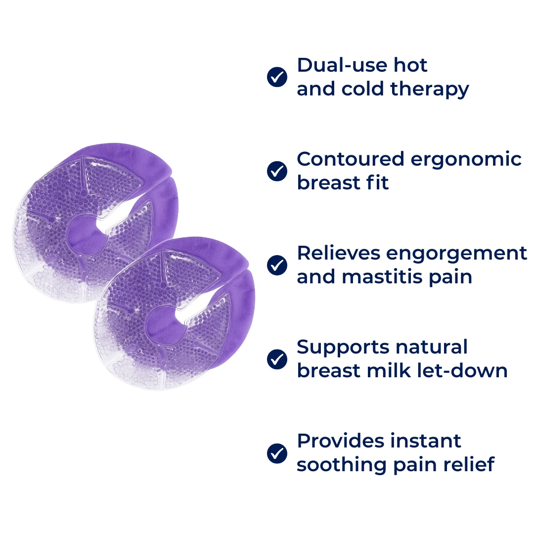 Engorgement Relief – Hot & Cold Contoured Gel Design – Comfort & Pain Relief for Nursing Mums Bowlift by Bowlift