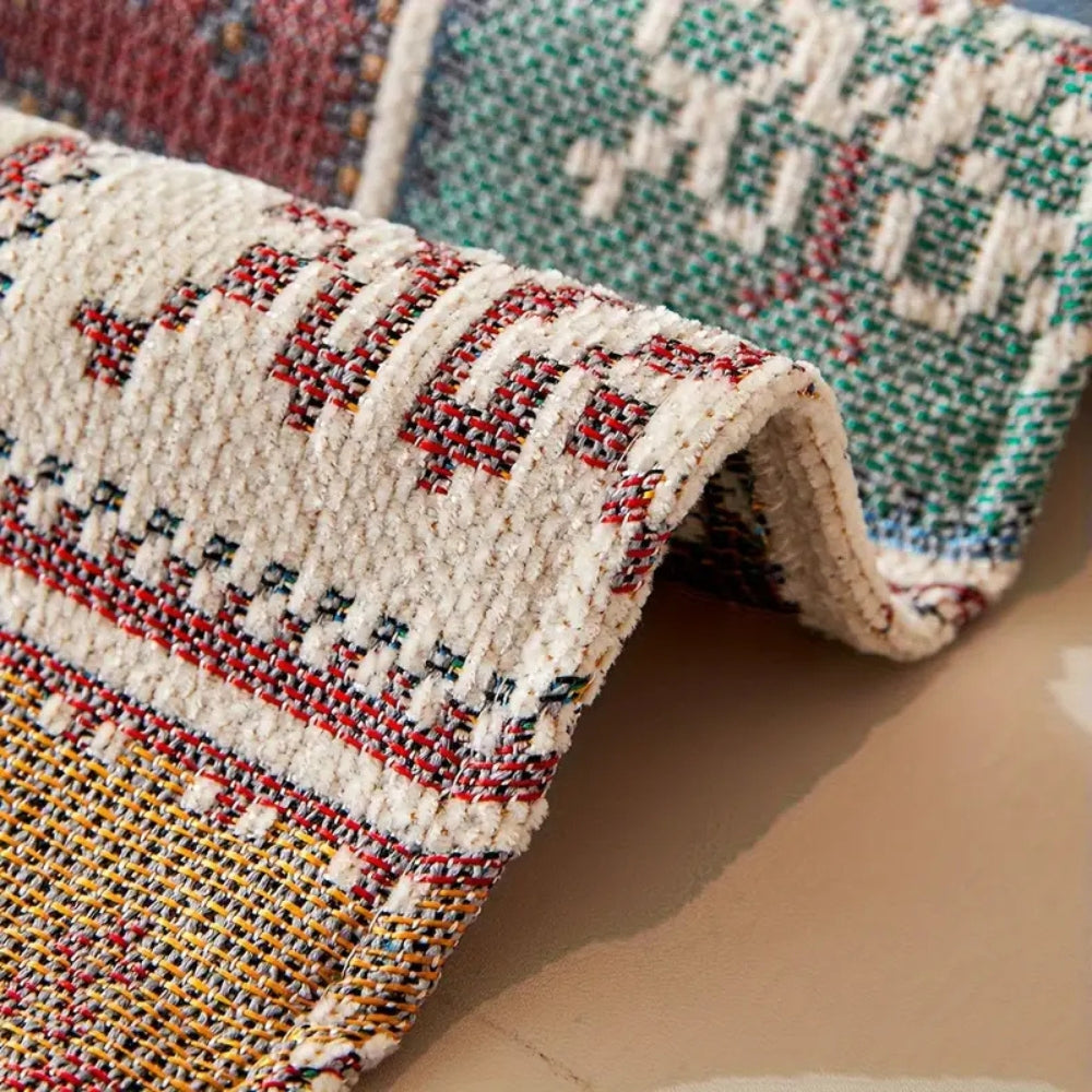 Geneva Boho Knitted Sofa Cover by Casa & Beyond
