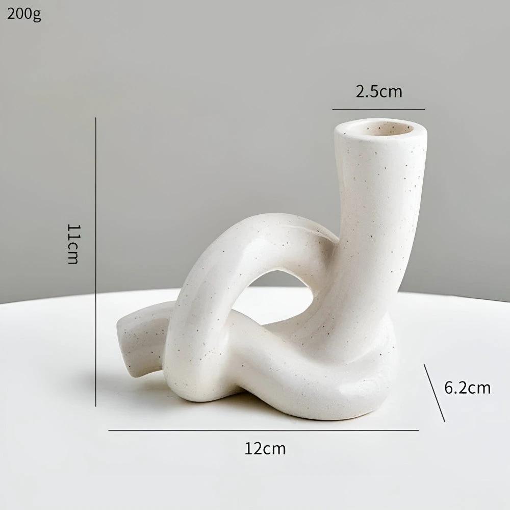 Knot Ceramic Candle Holder by Casa & Beyond