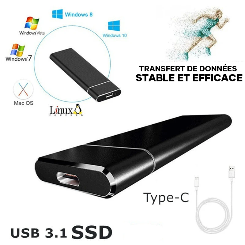 External Ultra Fast SSD Hard Drive by Bowlift