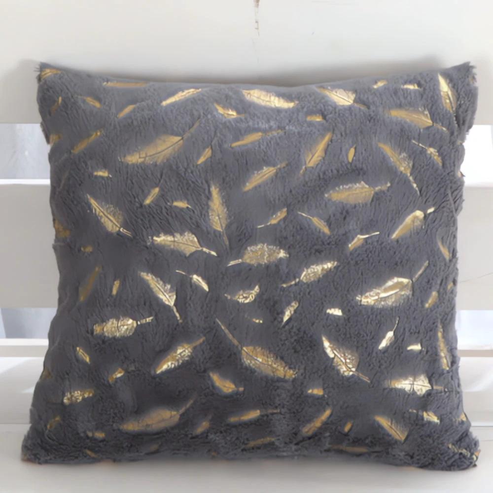 Golden Leaf Velvet Cushion Covers by Casa & Beyond