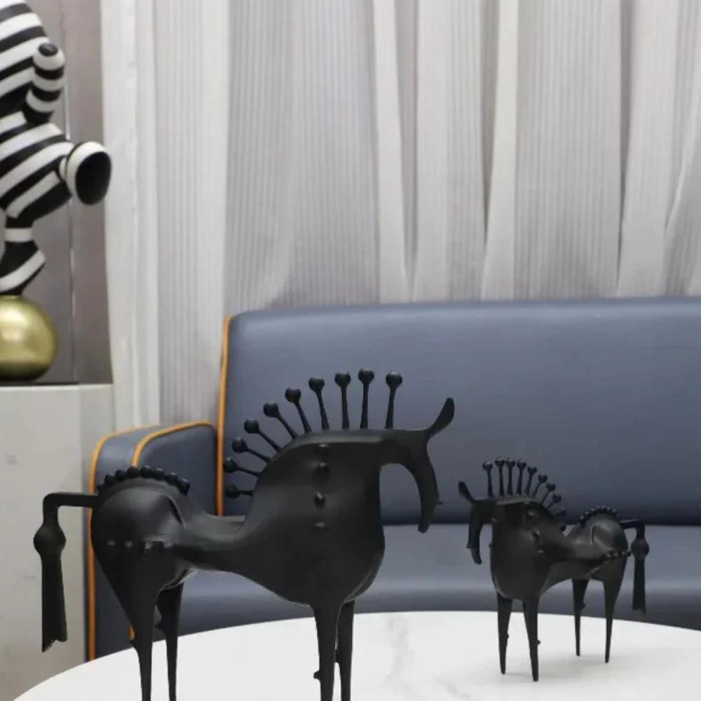 Black Stallion Metal Sculpture by Casa & Beyond