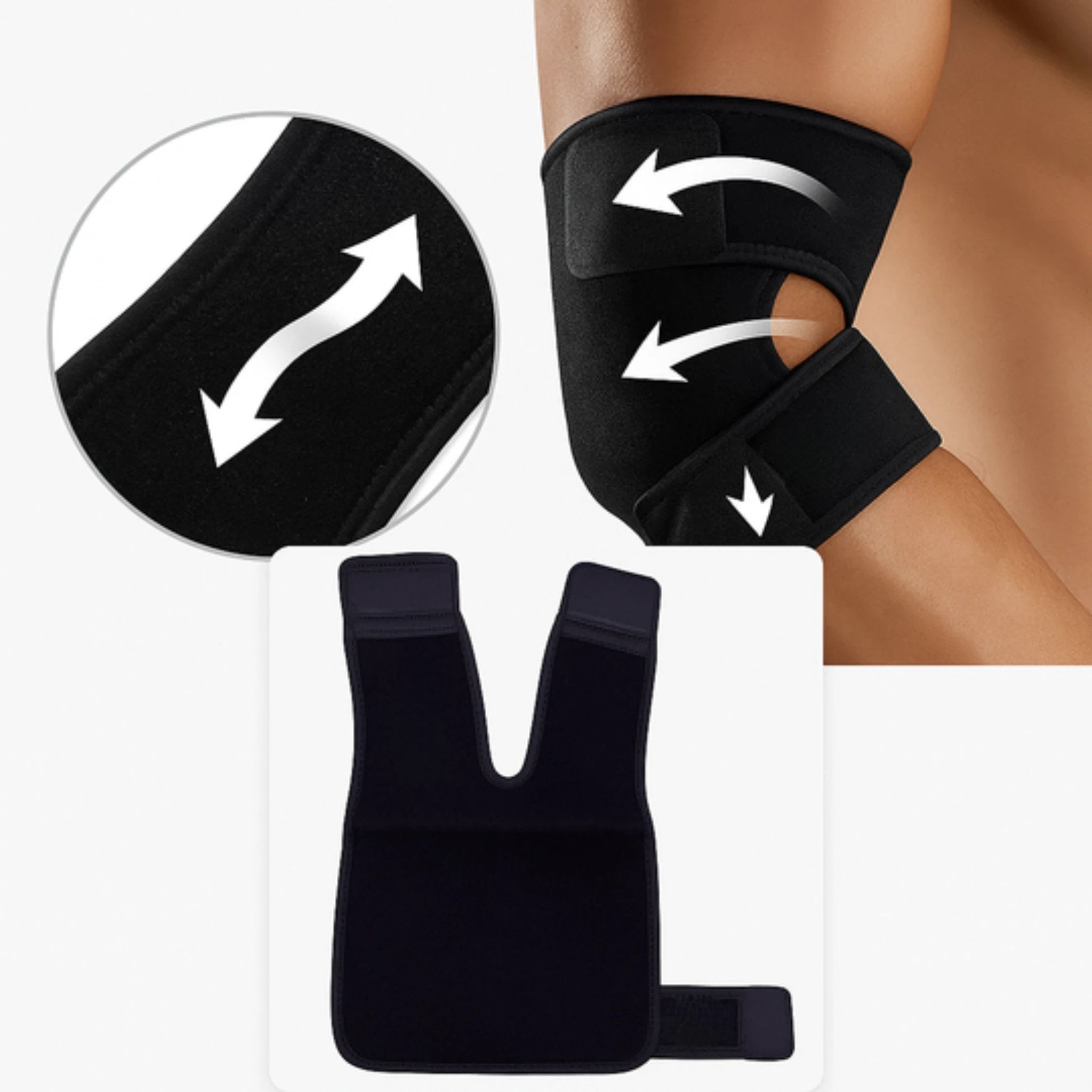 Adjustable Compression – Breathable Neoprene Strap – For Tennis Elbow & Daily Activities Bowlift by Bowlift