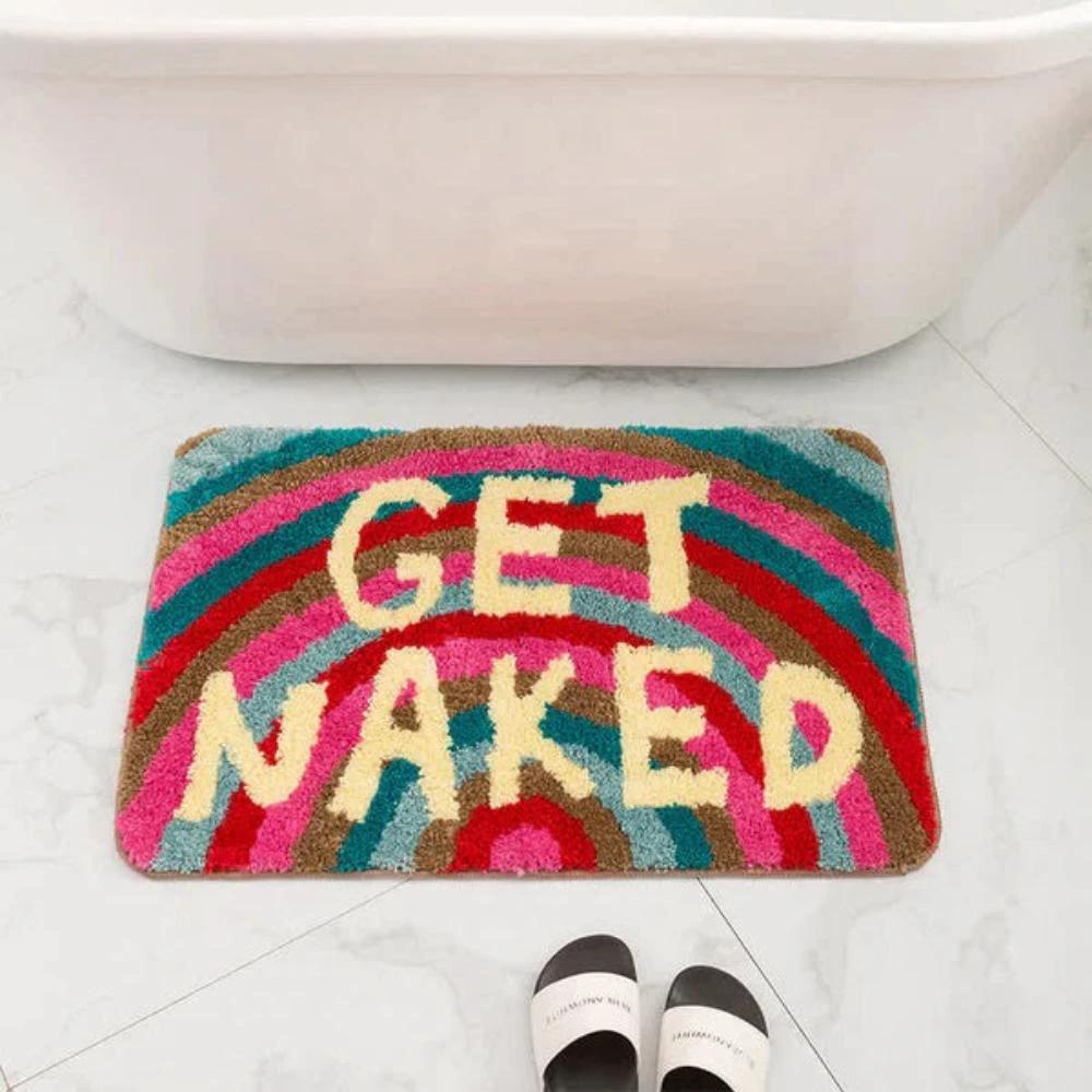 Ultra-Soft "GET NAKED" Bath Mat by Casa & Beyond