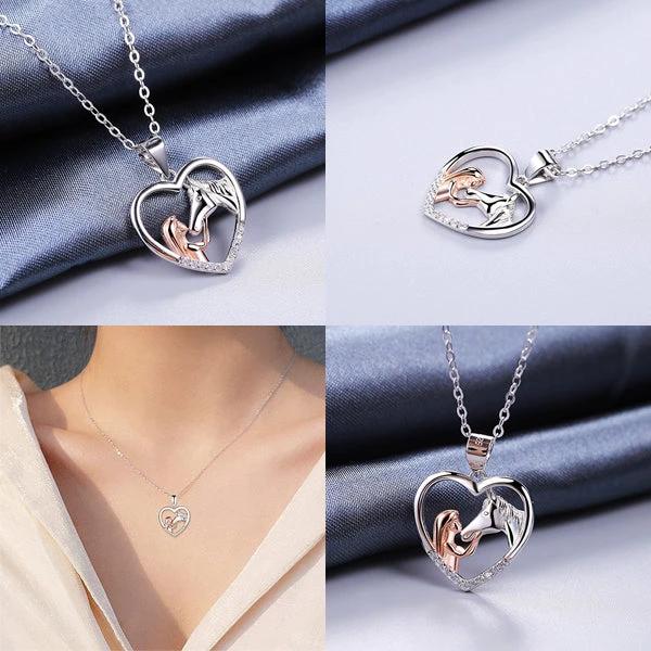 Girl and Horse Necklace Chain by BowLift