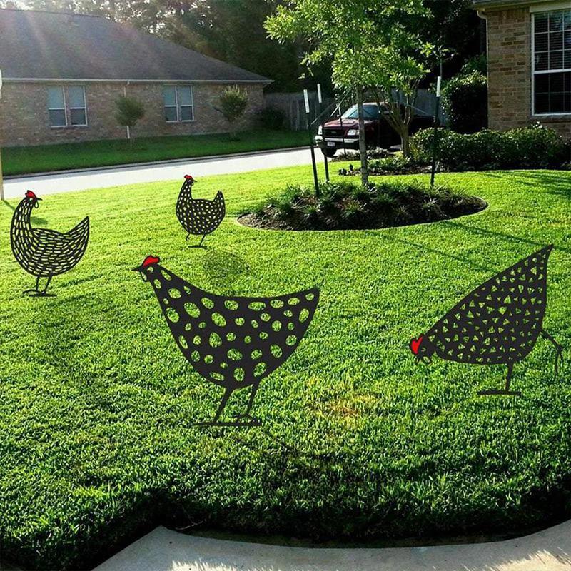 Simulated Chicken Ornament for the Garden by BowLift