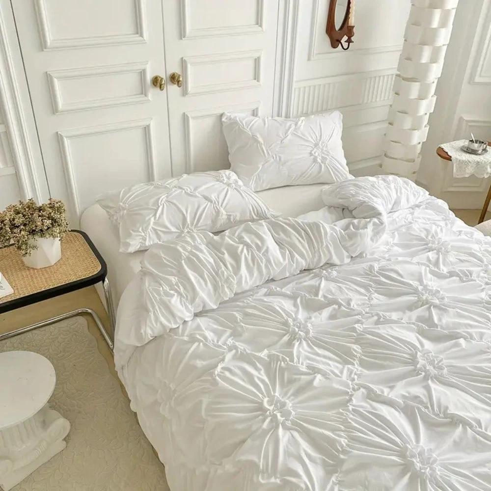Ruffle Flower Duvet Cover Set by Casa & Beyond