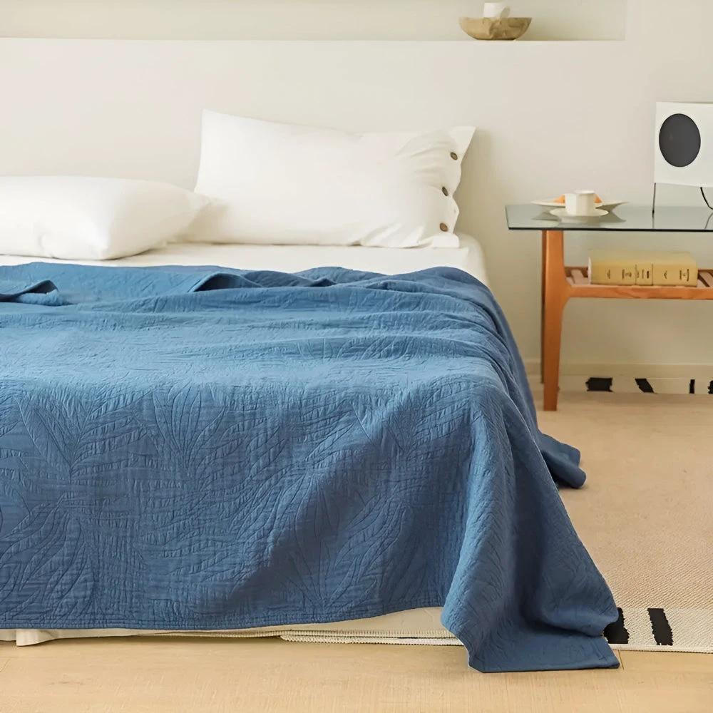 Soft Leaf Cotton Blanket by Casa & Beyond