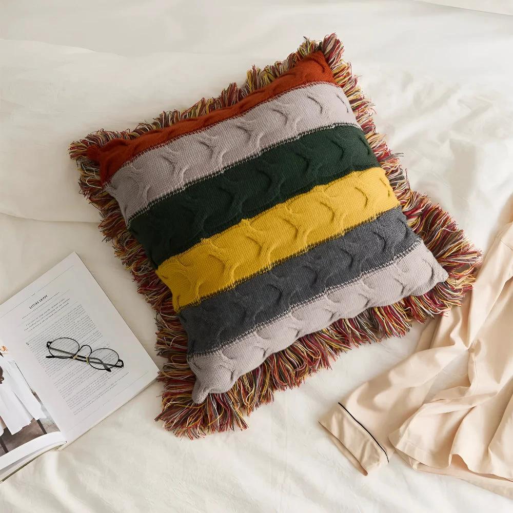 Colorful Radiance Knit Cushion by Casa & Beyond