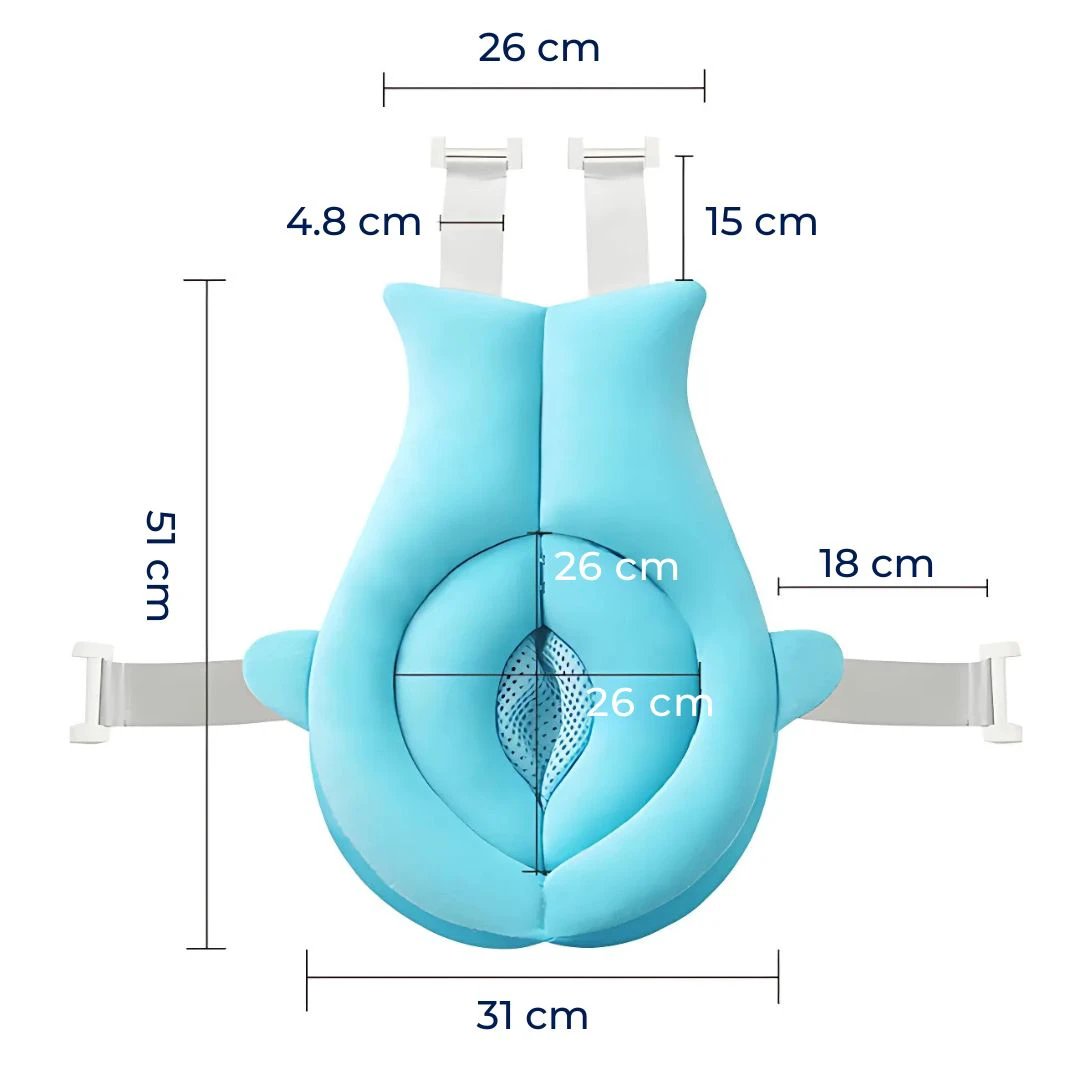 AquaNest | Baby Bath Support – Non-Slip Cushion – Quick-Drying Fabric – Newborn Safety Bowlift by Bowlift