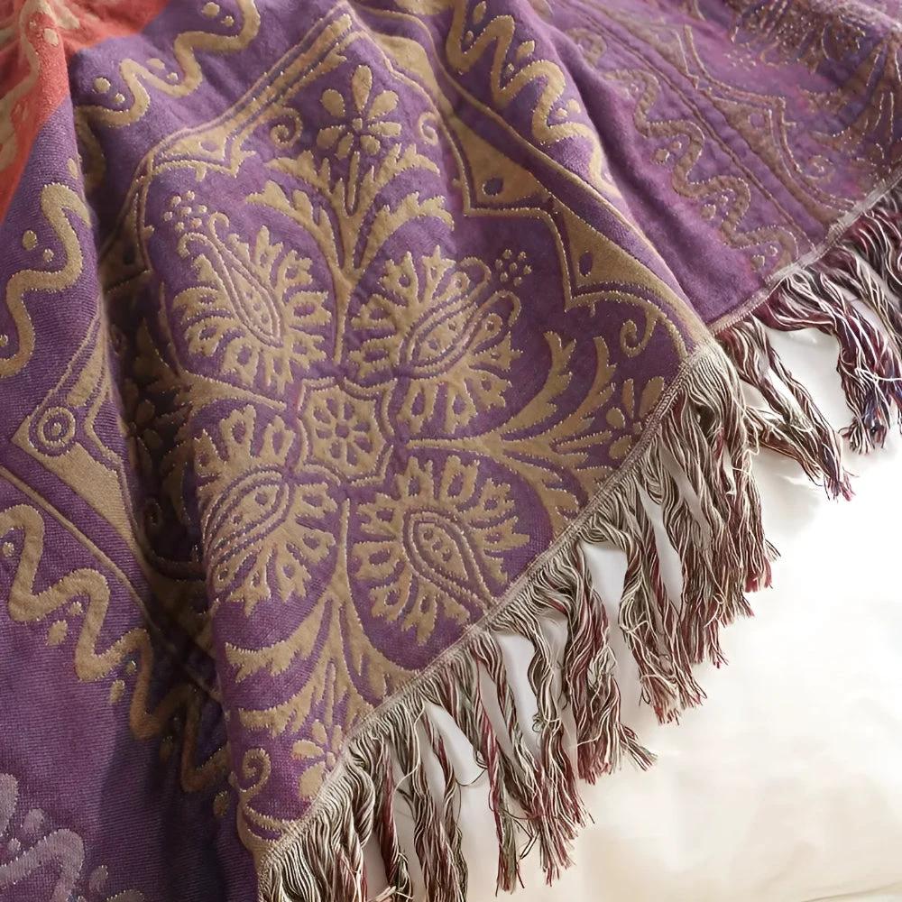 Mandala Tassel Throw Blanket by Casa & Beyond
