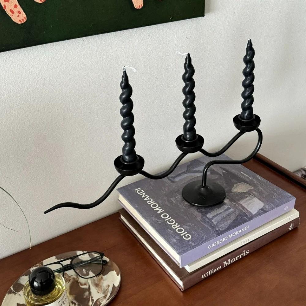 Tri Iron Twisted Candle Holder by Casa & Beyond