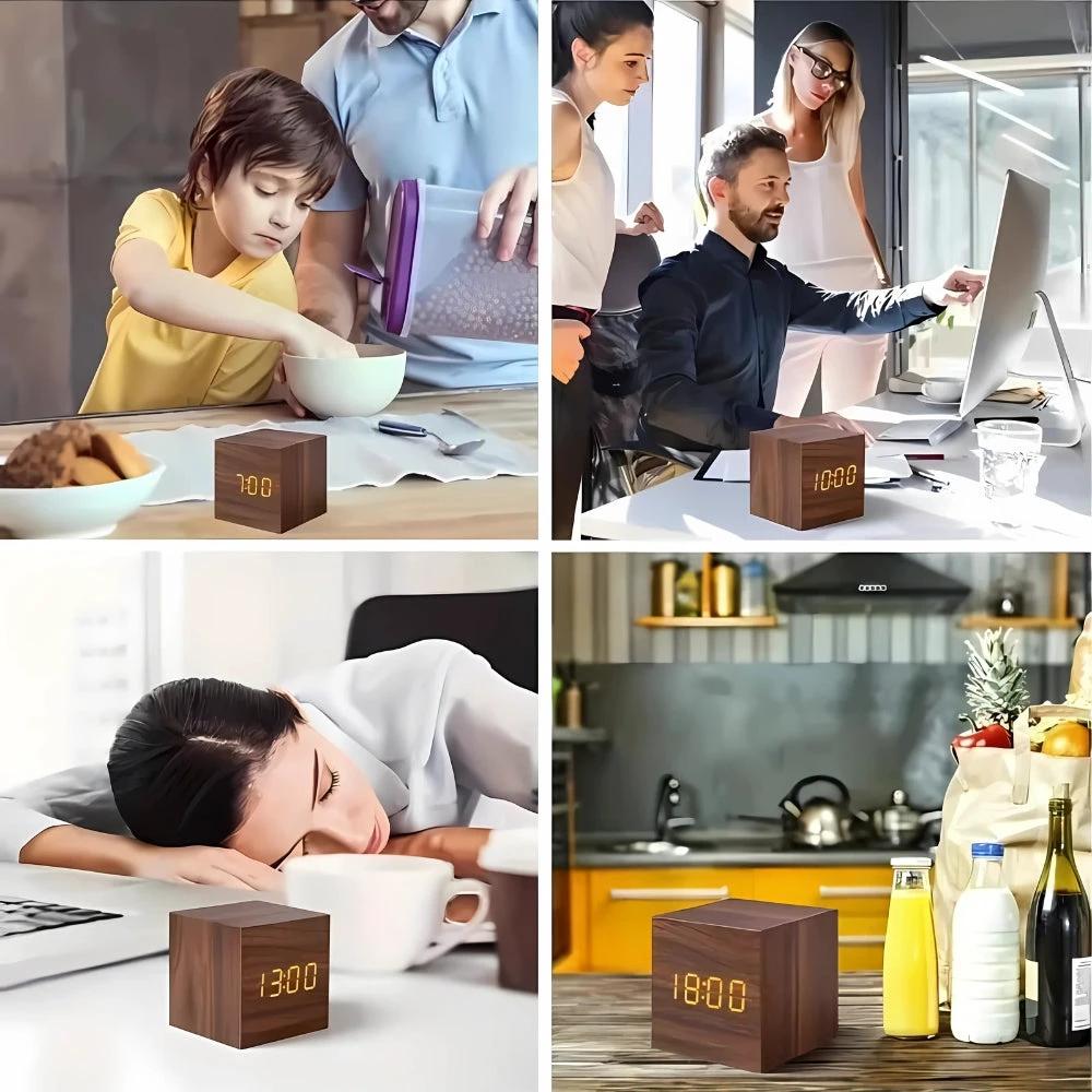 Modern Cube LED Alarm Clock by Casa & Beyond