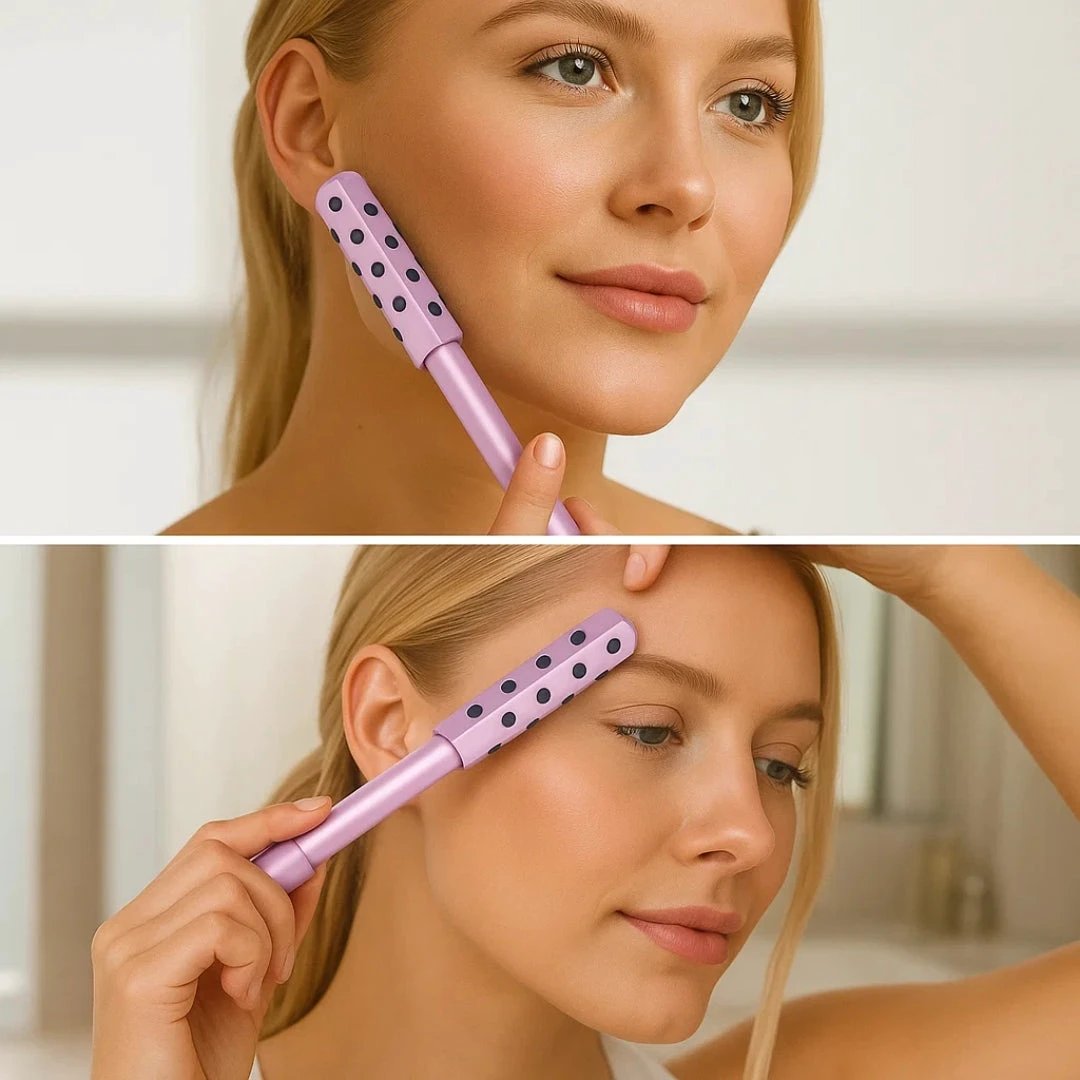 Depuff & Lift Skin – Smooth Metal Cooling Design – Boost Circulation & Glow for Cheeks Neck Face Bowlift by Bowlift