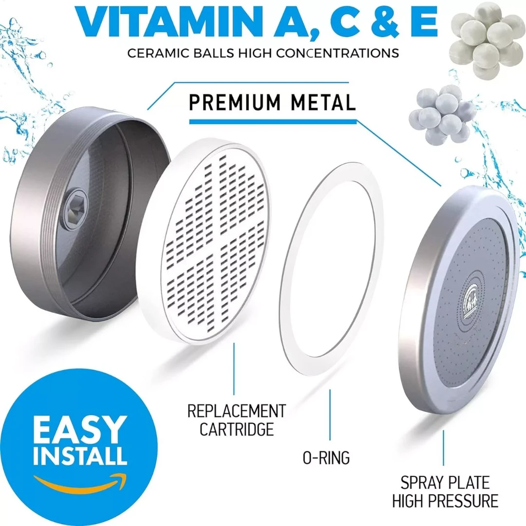Filtered Showerhead – Naturally Enhances Skin Radiance & Hair Health by BowLift