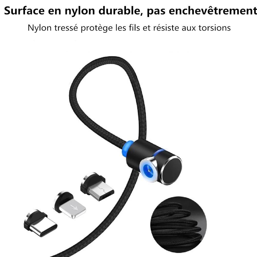 3 In 1 Magnetic Usb Charging Cable With Led Light by Bowlift