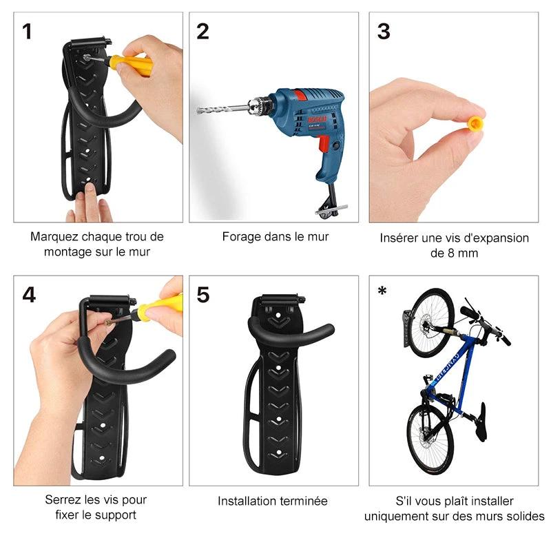 Support for bike carrier adjustable wall mounting by Bowlift