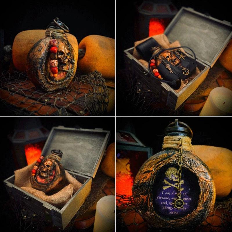 Skull Pirate Rum Bottle made of Resin by Bowlift
