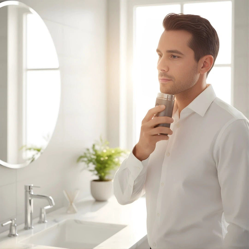 Compact USB Shaver – Waterproof IPX7 – Smooth Portable Grooming for Men with Close Shave Comfort Bowlift by Bowlift