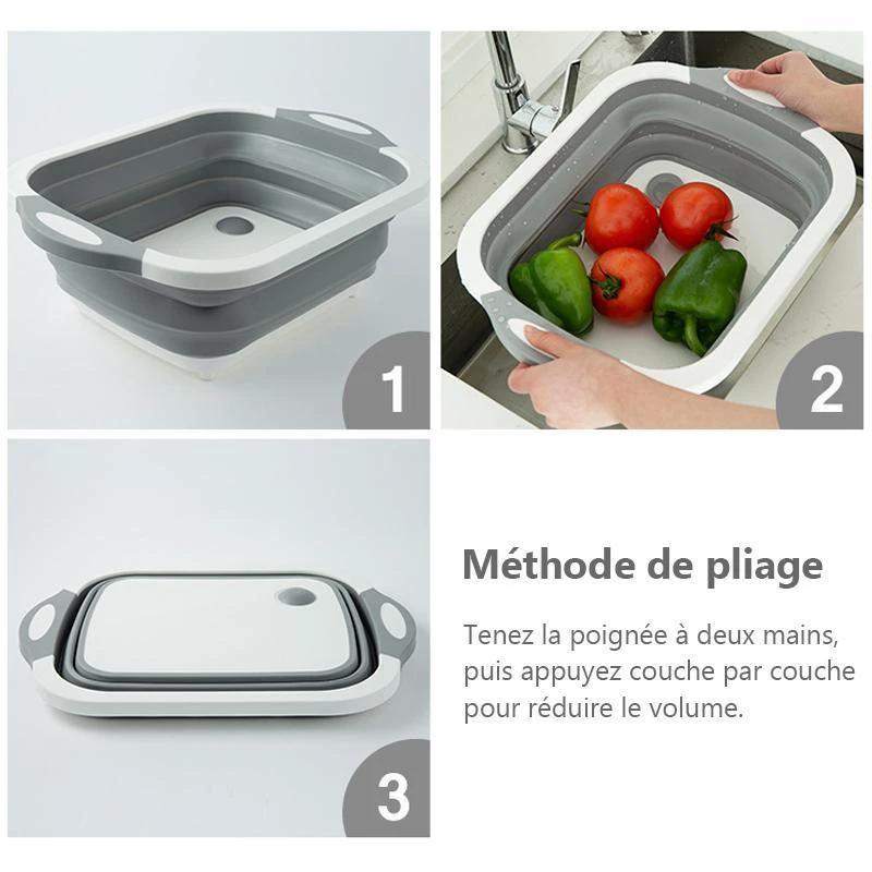 Ciaovie collapsible cutting board with dish container by Bowlift