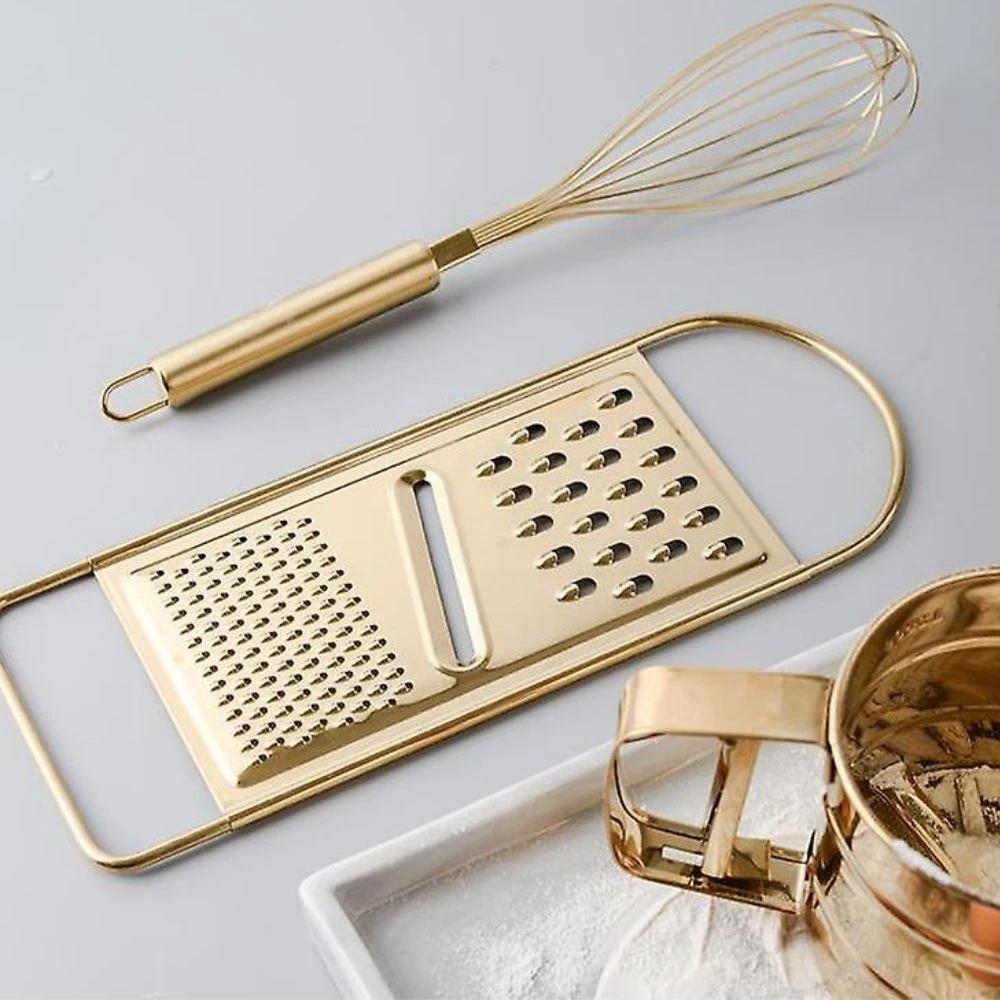 Golden Stainless Steel Grater by Casa & Beyond