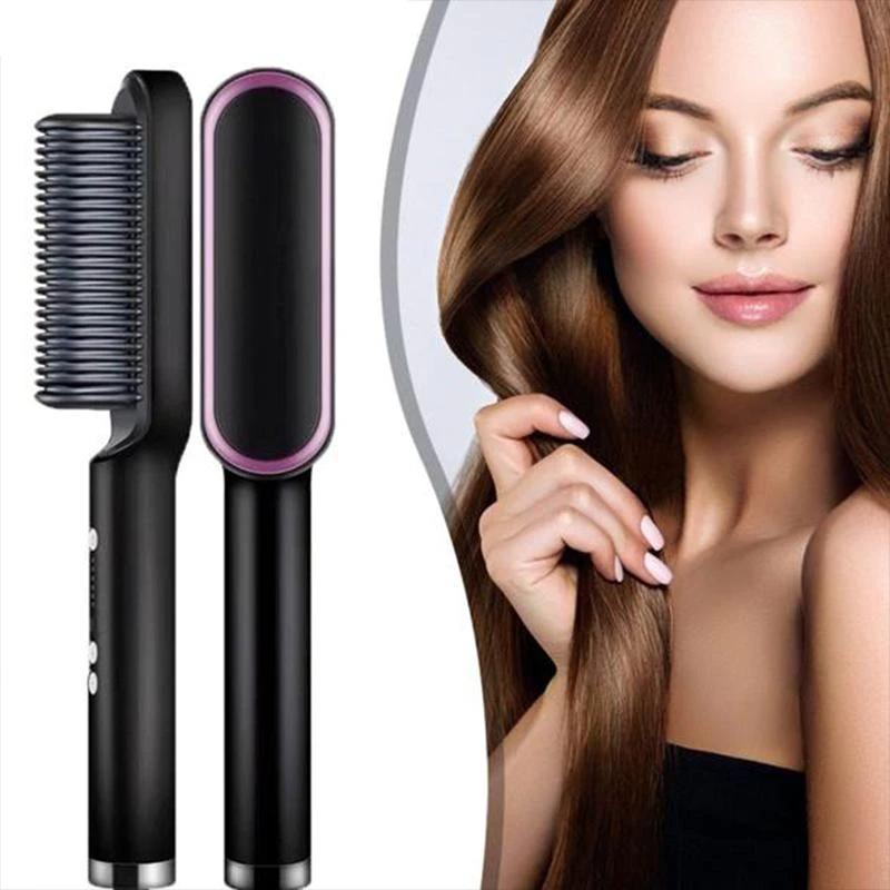 Straightening brush for hair by Bowlift